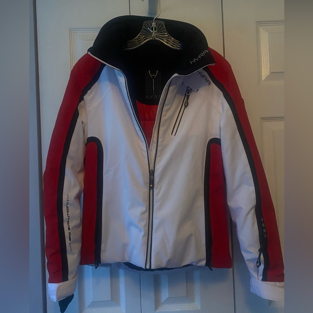 Hyra ski jacket- Italy, worn twice!  Removable hood. Smoke-free, pet-free home.